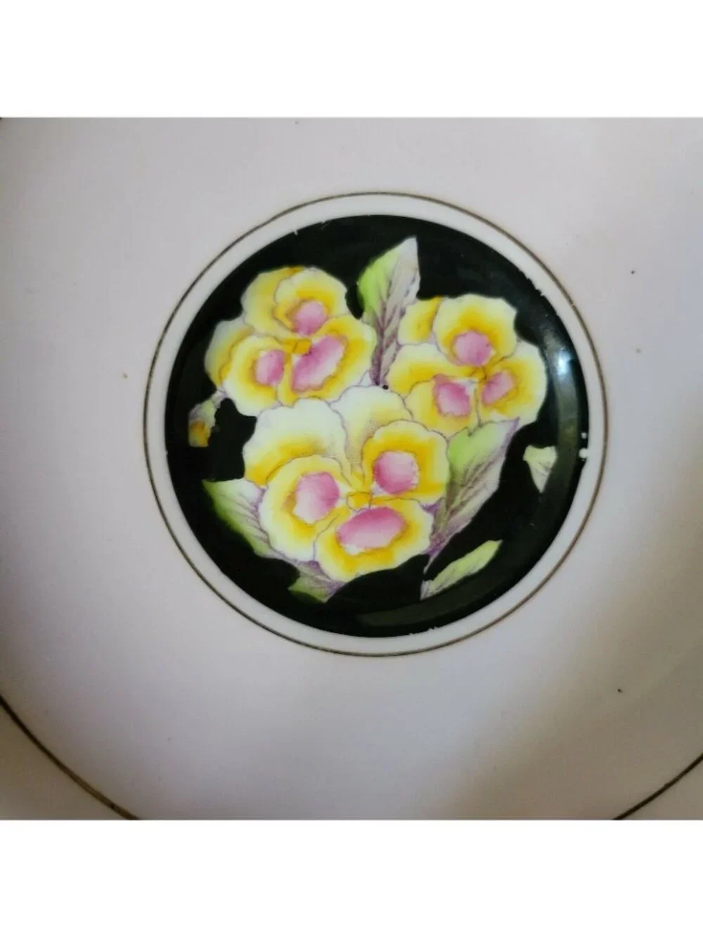 Paragon Double Warrant Pink Teacup & Saucer Duo with Hand-Painted Pansies c1940s